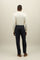 Blue Garment Dyed Linen two pleated Trousers