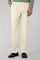 White Garment Dyed Cotton Herringbone Napoli Trousers