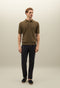 Green Flat Rib Linen short-sleeve Polo