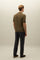 Green Flat Rib Linen short-sleeve Polo