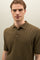 Green Flat Rib Linen short-sleeve Polo