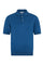 Blue Garment Dyed Cotton Short-Sleeve Polo