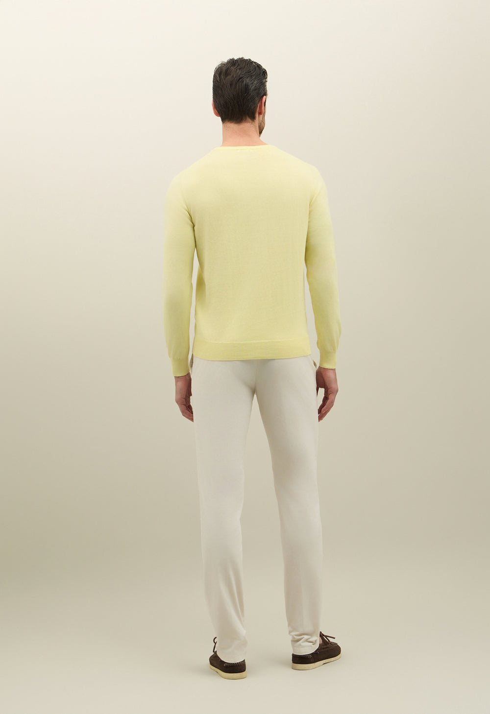 Yellow Garment Dyed Cotton Crewneck