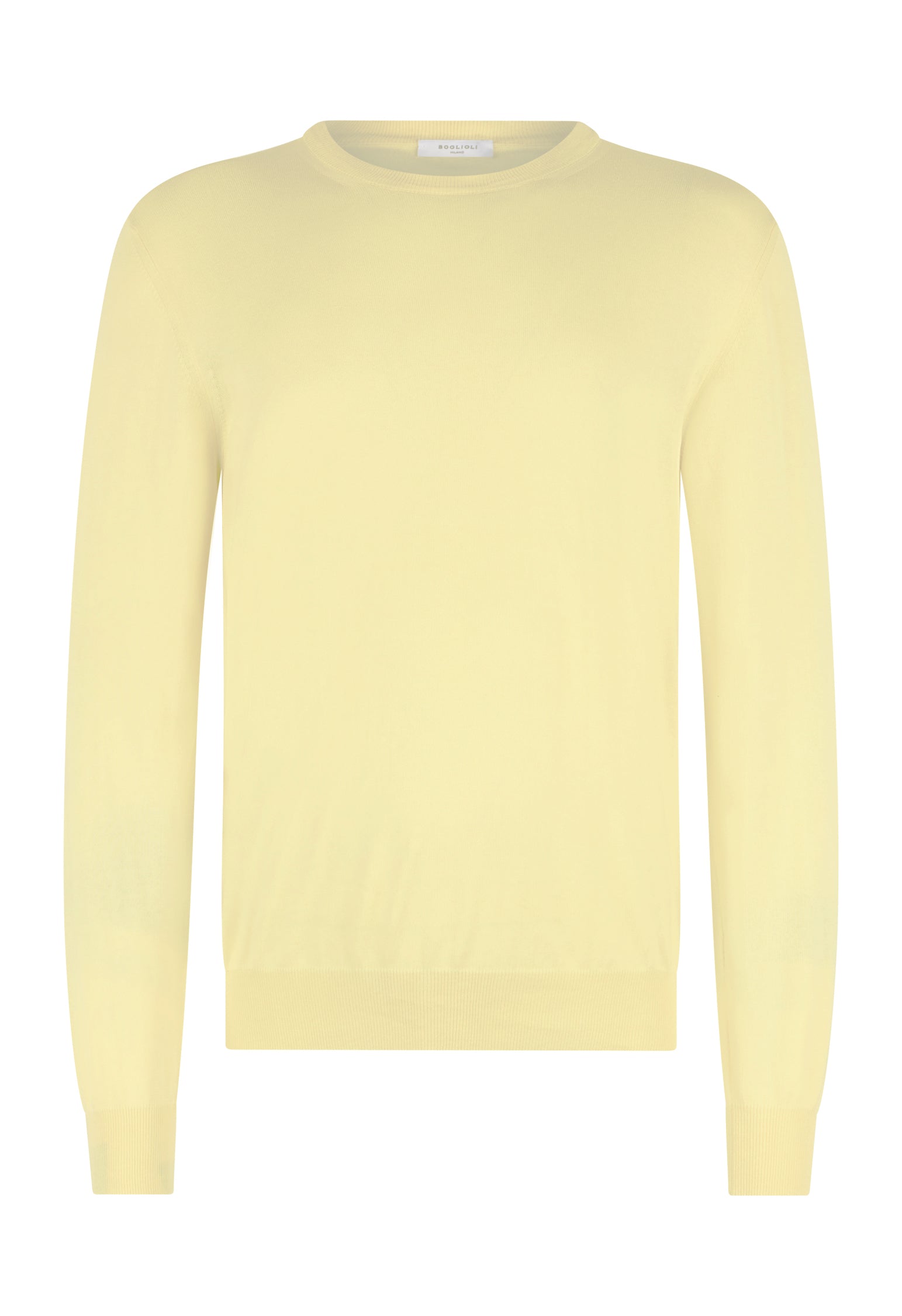 Yellow Garment Dyed Cotton Crewneck