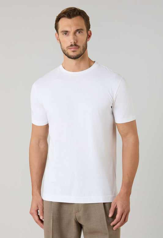 White Cotton Jersey T-Shirt