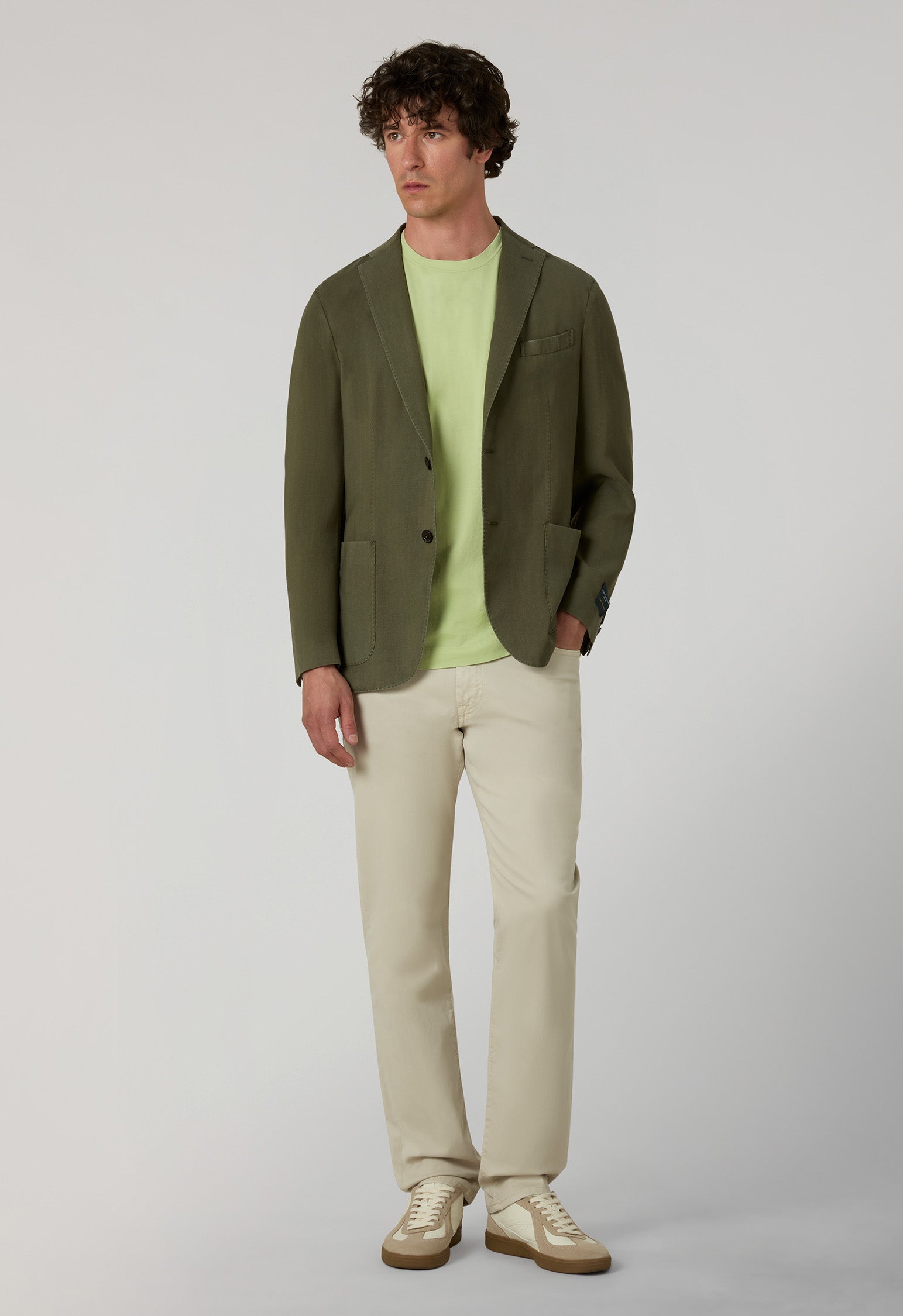 Lime Green Cotton Jersey T-Shirt