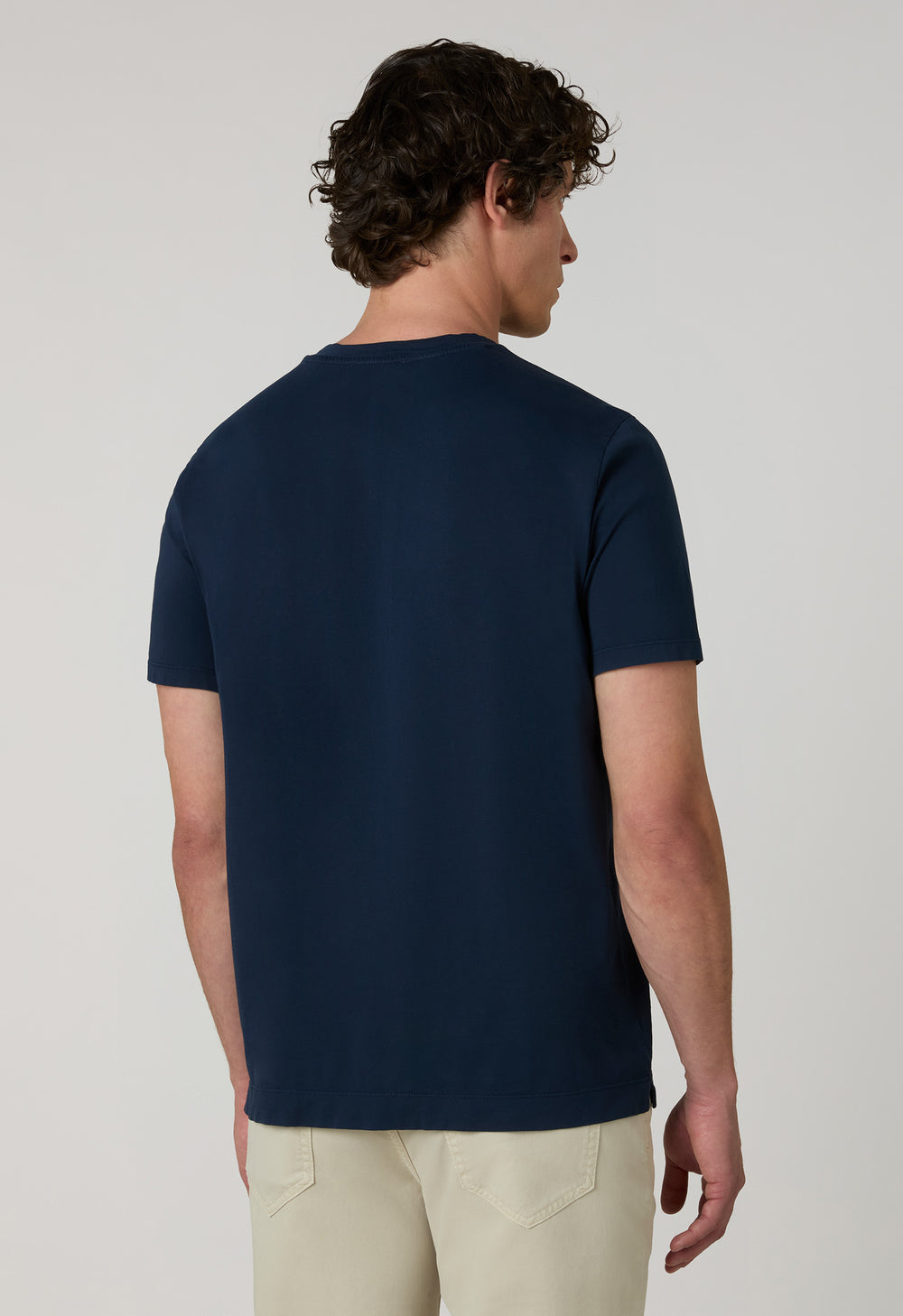Blue Cotton Jersey T-Shirt