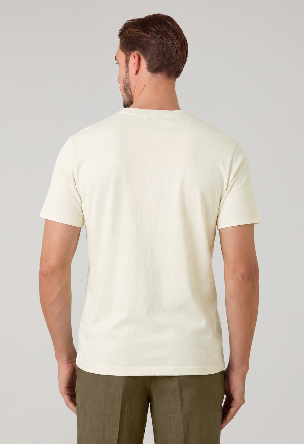 White Cotton Linen T-Shirt