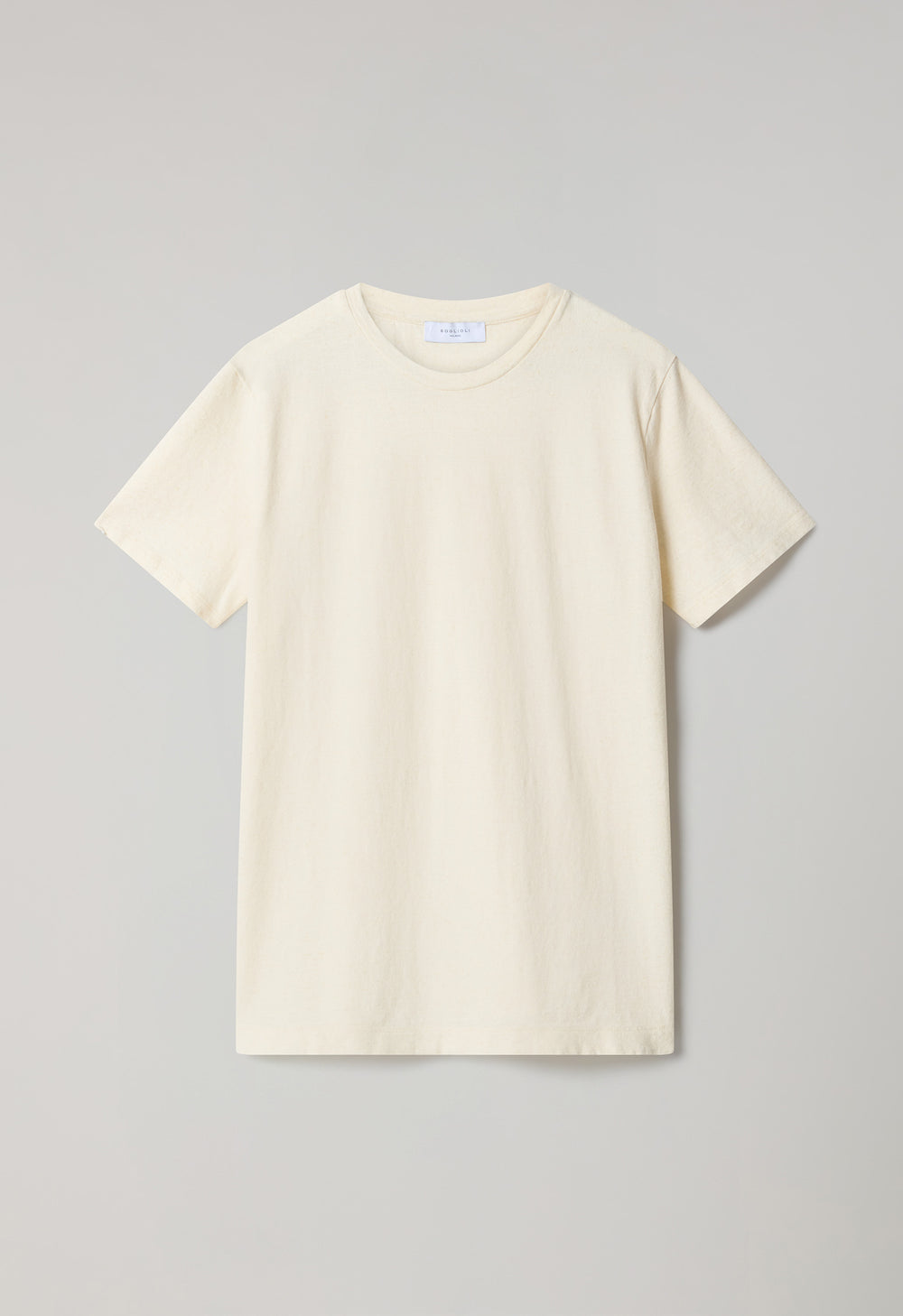 White Cotton Linen T-Shirt