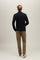 Blue Cotton Cashmere knitted Bomber