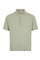 Green Blended Linen Cotton Short-Sleeve Polo