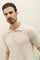 White Honeycomb Cotton short-sleeve Polo