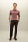 Pink Honeycomb Cotton short-sleeve Polo