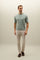 Green Flat Rib Linen T-Shirt