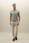 Green Flat Rib Linen T-Shirt