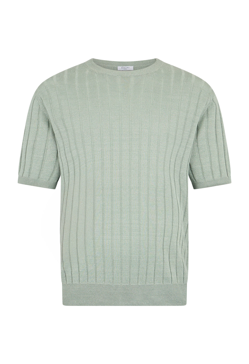 Green Flat Rib Linen T-Shirt