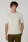 Warm White Linen Cotton Flat Rib T-Shirt