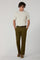 Warm White Linen Cotton Flat Rib T-Shirt