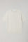 Warm White Linen Cotton Flat Rib T-Shirt