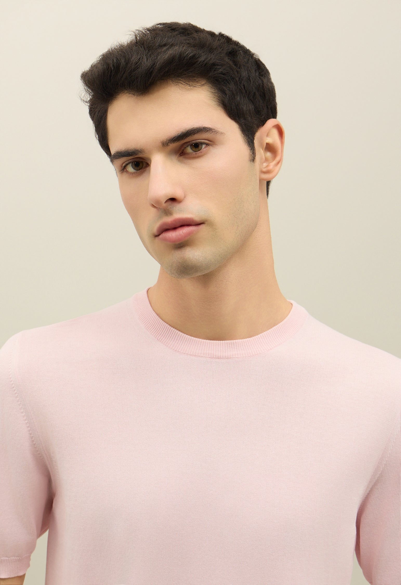 T-Shirt in cotone tinto in capo rosa