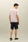 Pink Garment Dyed Cotton T-Shirt