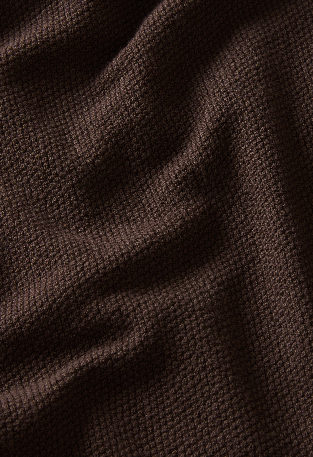 Brown Garment Dyed Cotton Piqué Short-Sleeve Polo