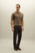 Khaki Jacquard Cotton Short-Sleeve Polo