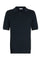 Blue Jacquard Cotton Short-Sleeve Polo