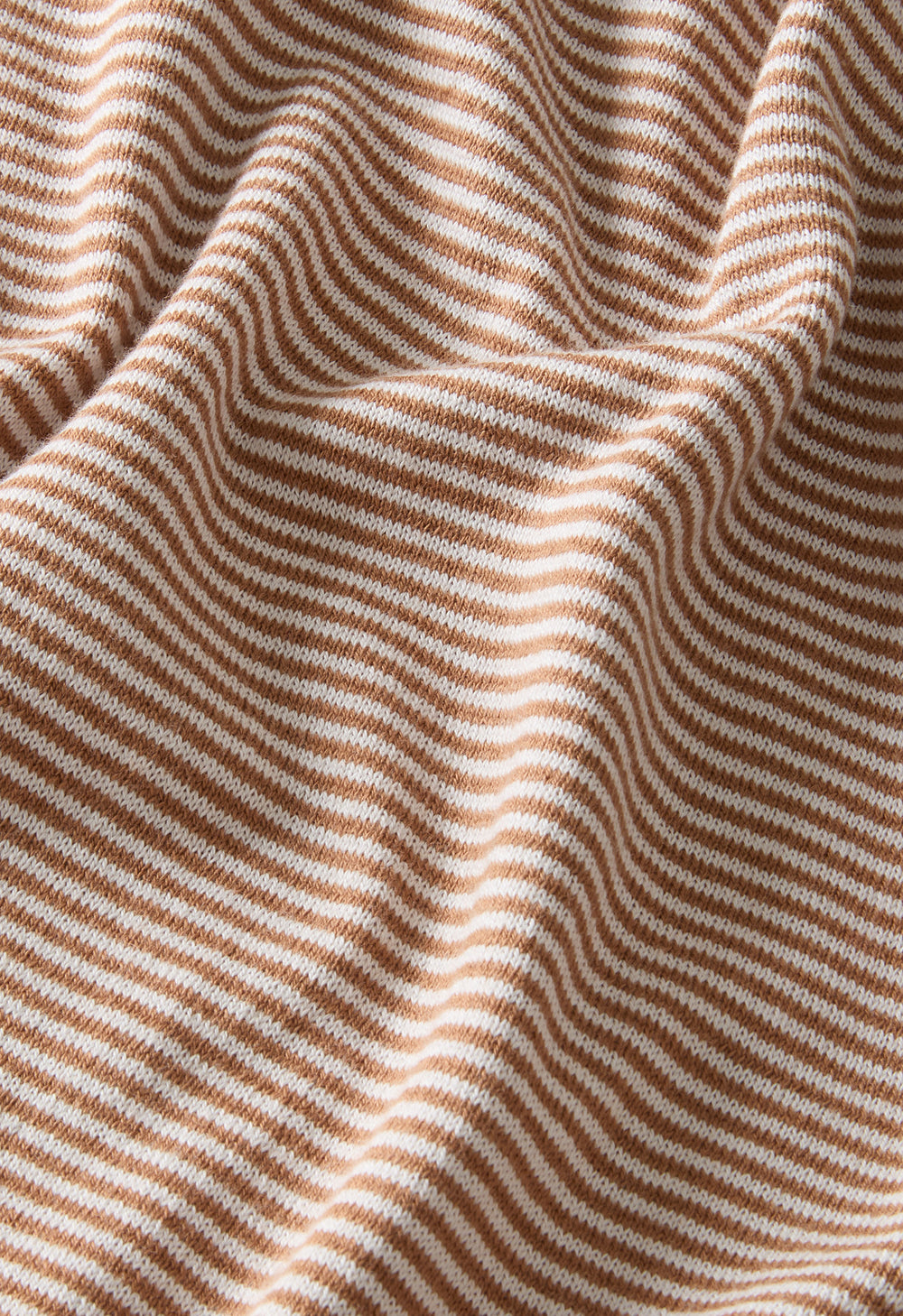 Brown Striped Cotton T-Shirt