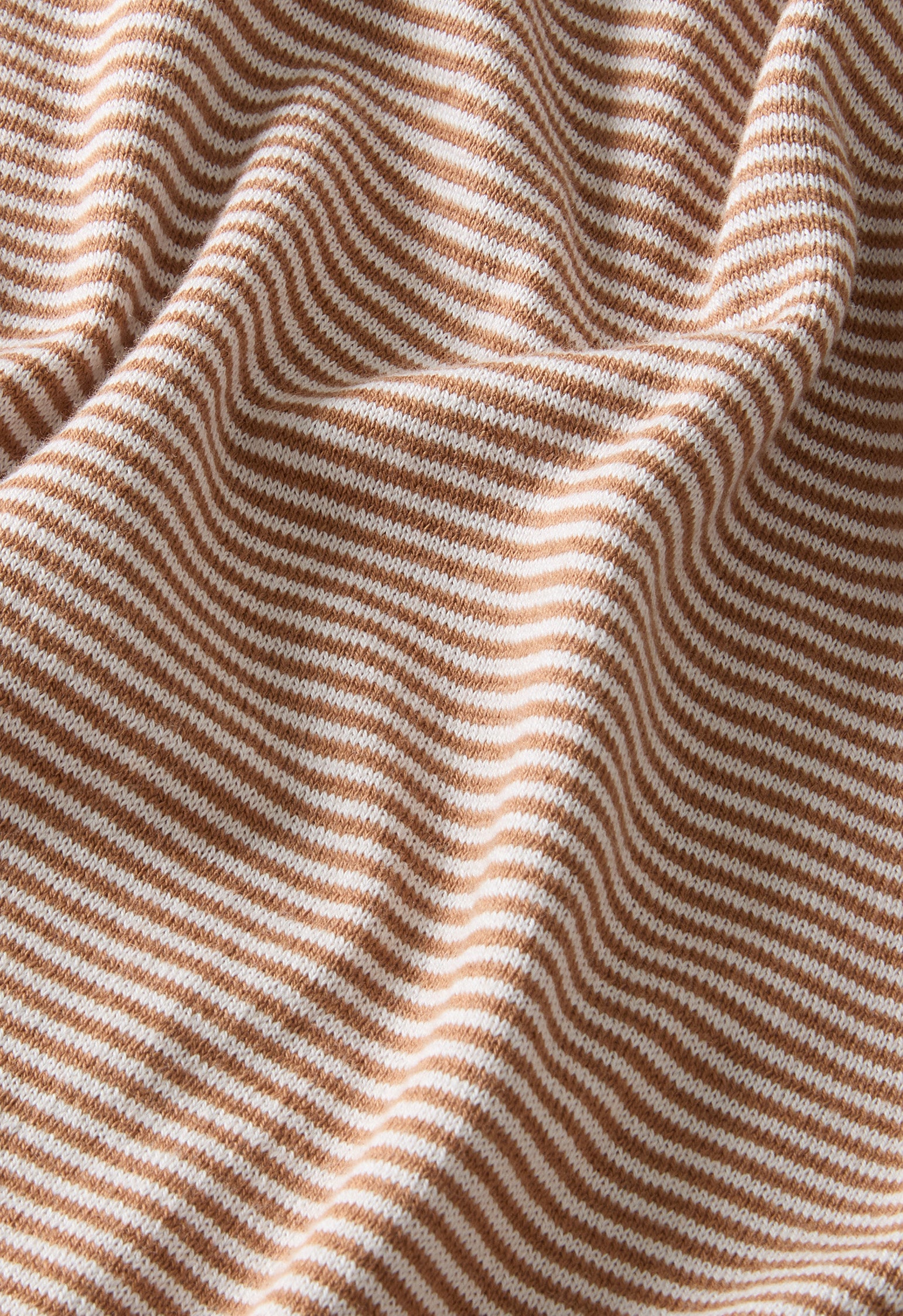 Brown Striped Cotton T-Shirt