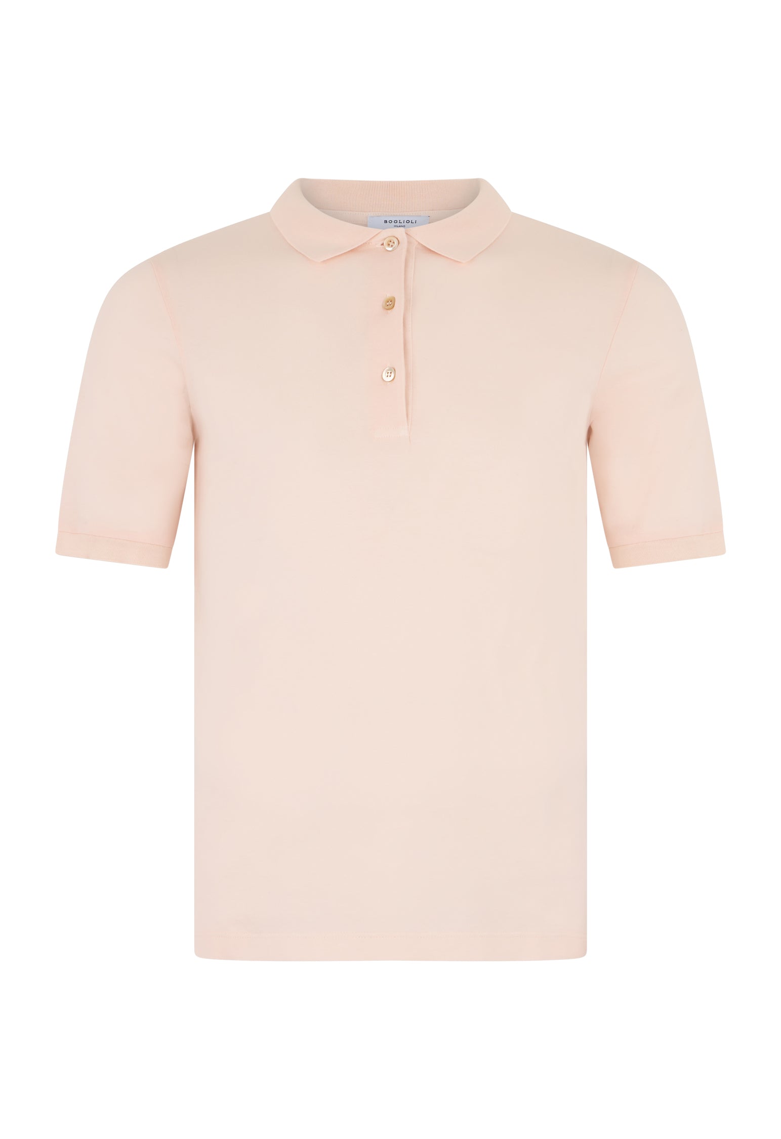 Pink Cotton Jersey short-sleeve Polo