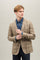 K-Jacket in lino a quadri beige