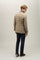 K-Jacket in lino a quadri beige