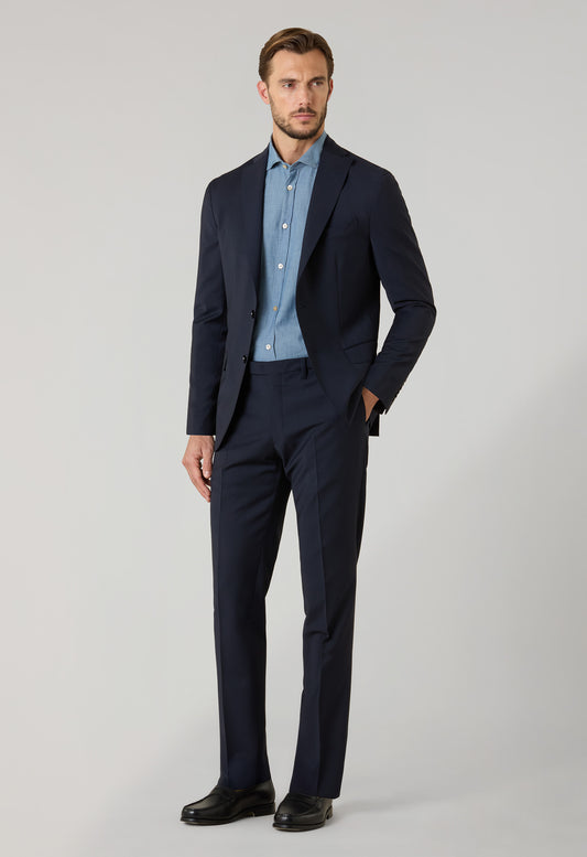 Abito K-Jacket in lana stretch blu