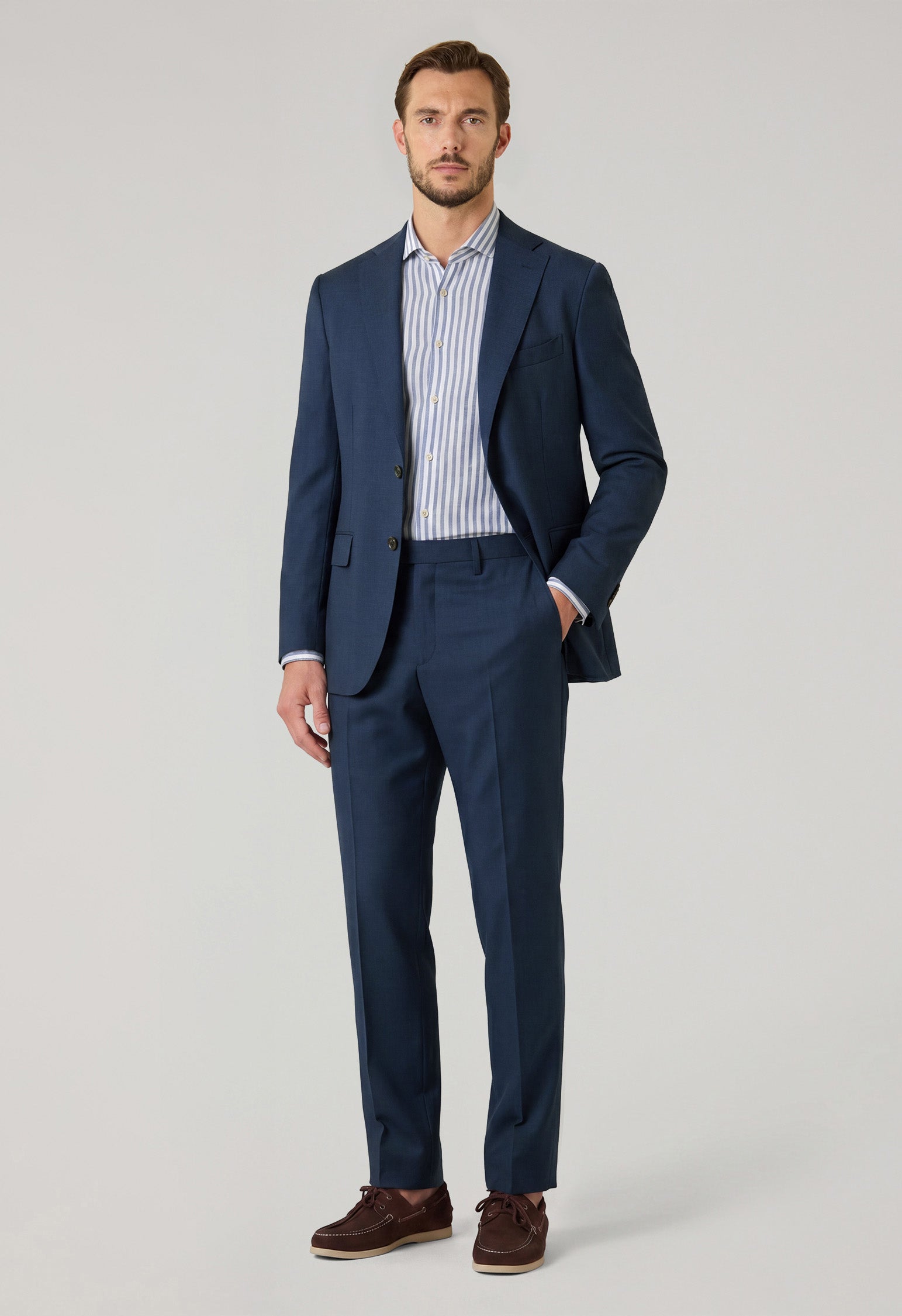 Blue Wool Structured K-Suit