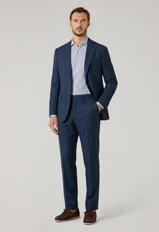 Abito K-Jacket in lana strutturata blu
