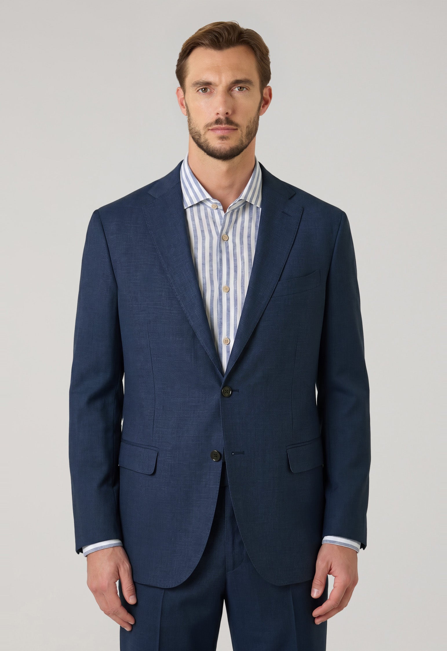 Blue Wool Structured K-Suit