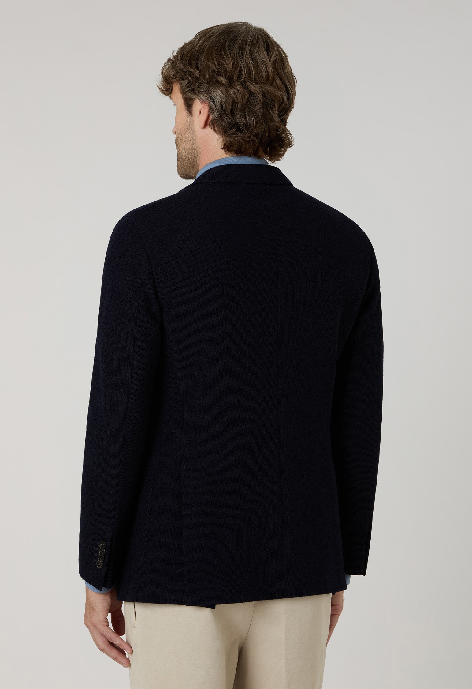 Blue Knitted Jersey K-Jacket