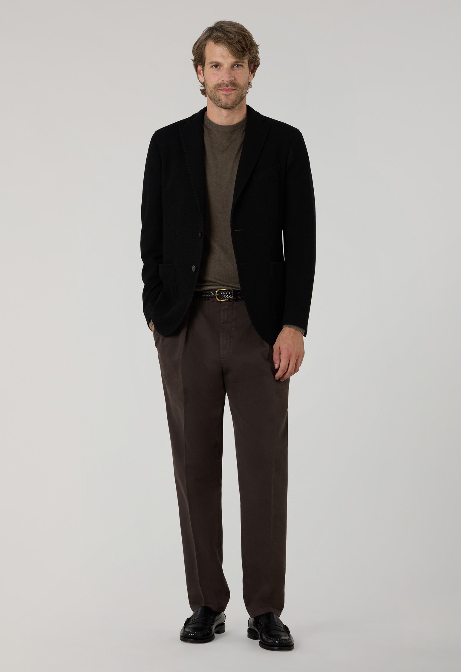 Black Knitted Jersey K-Jacket