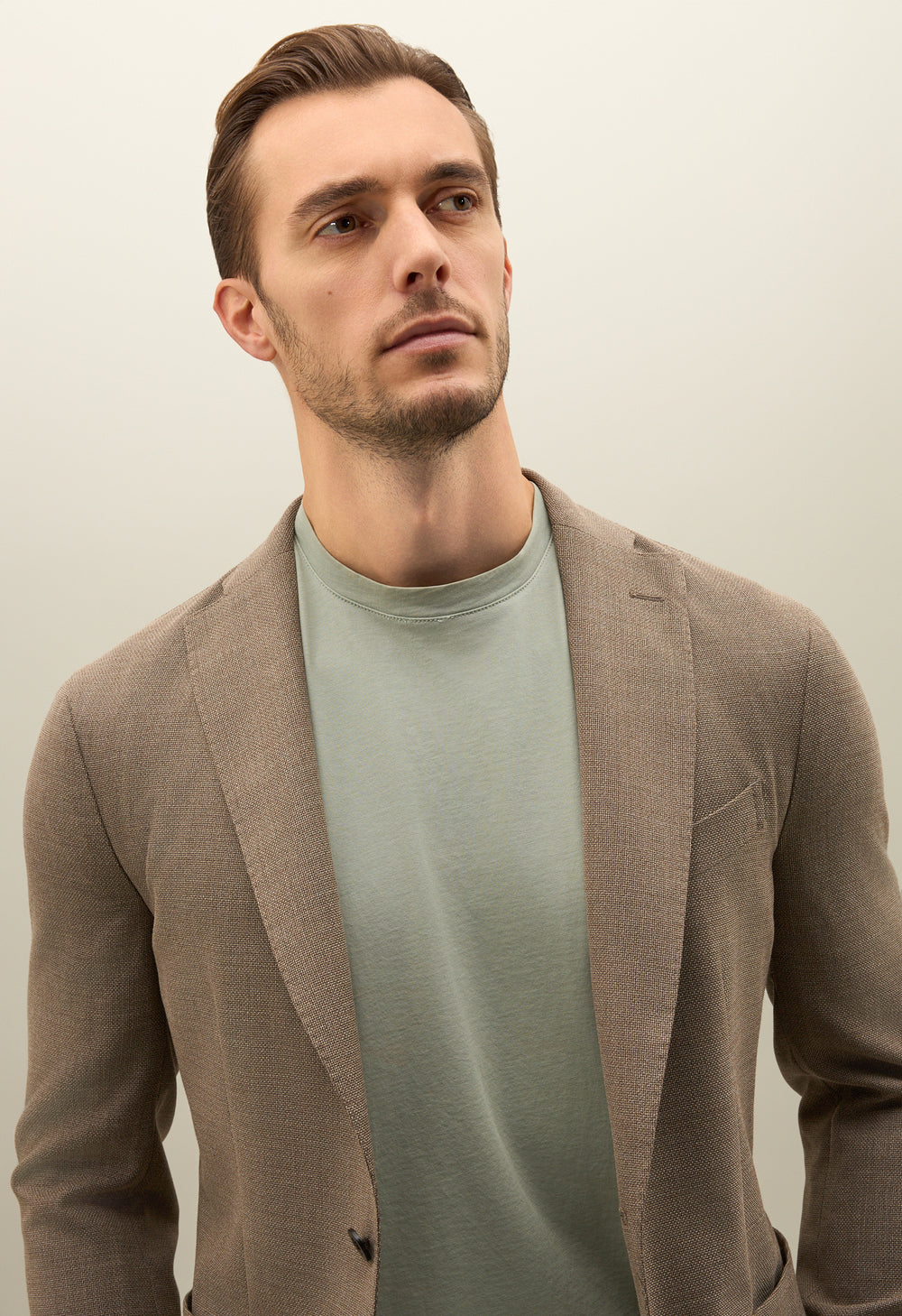 Light Brown Light Wool Honeycomb K-Jacket