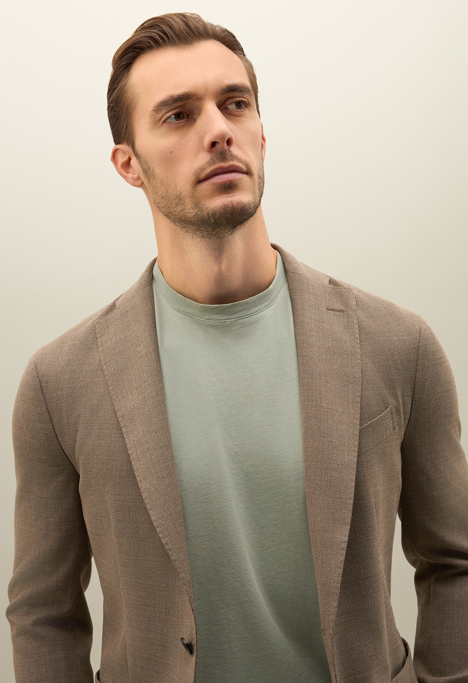 Light Brown Light Wool Honeycomb K-Jacket