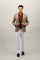 Beige Wool Silk chevron K-Jacket