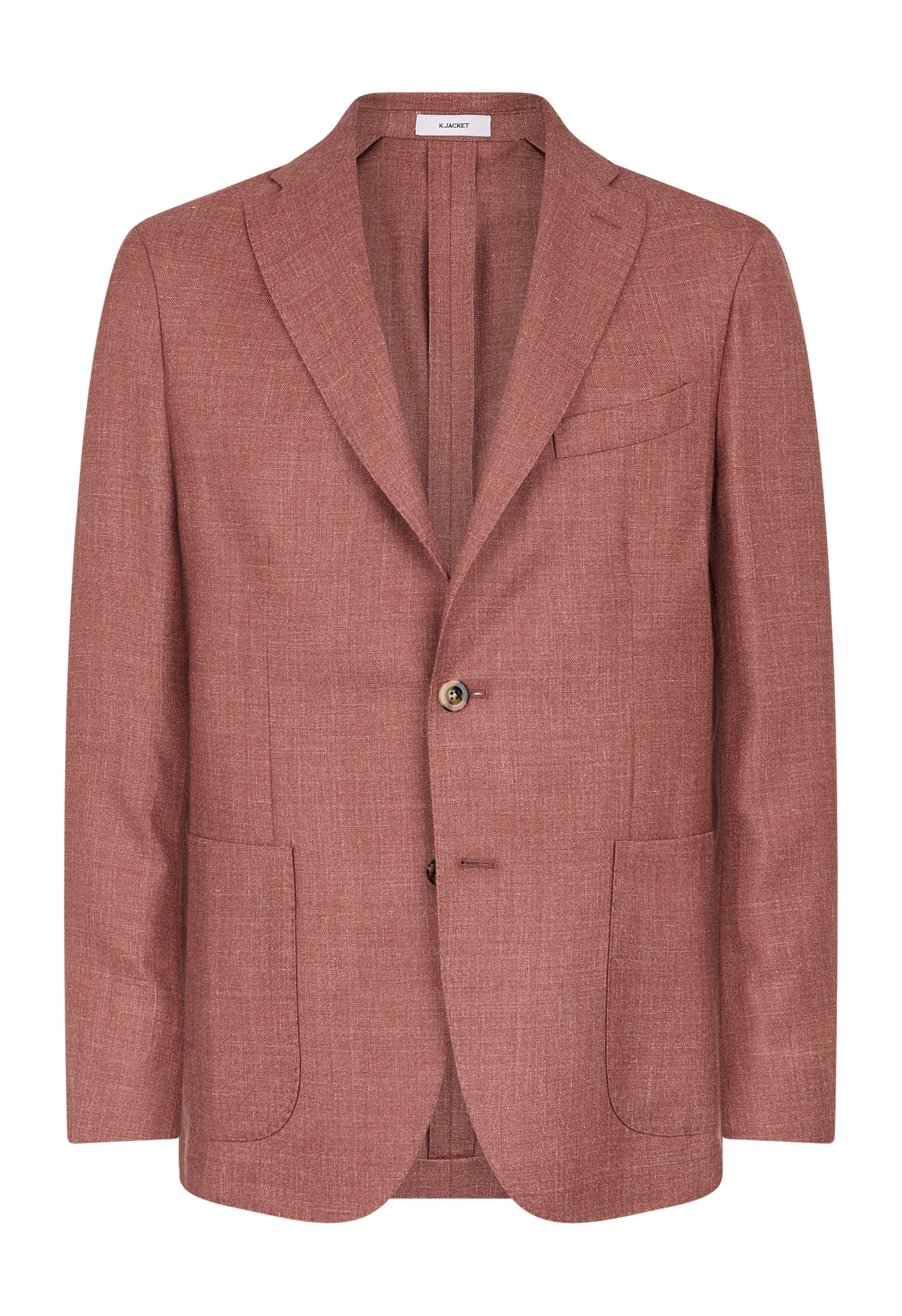 Pink Wool Silk Linen Oxford K-Jacket