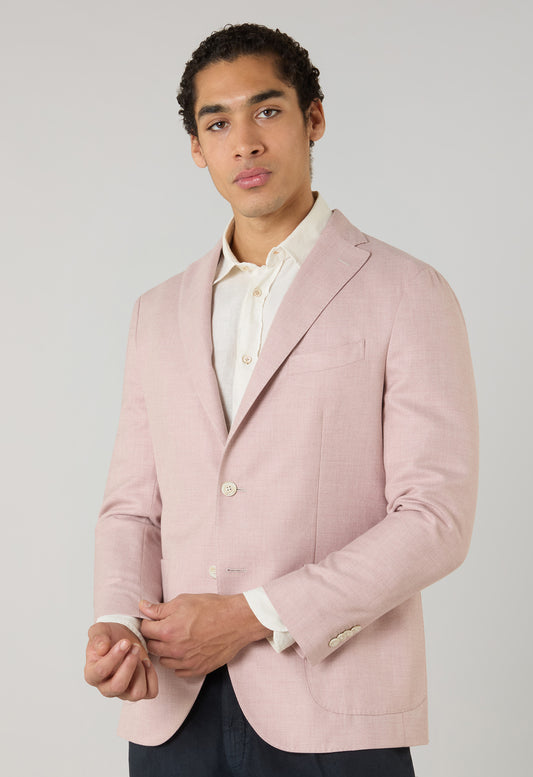 Rosa K-Jacket aus Baumwolle-Kaschmir
