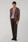 Mauve Garment Dyed Wool Herringbone K-Jacket