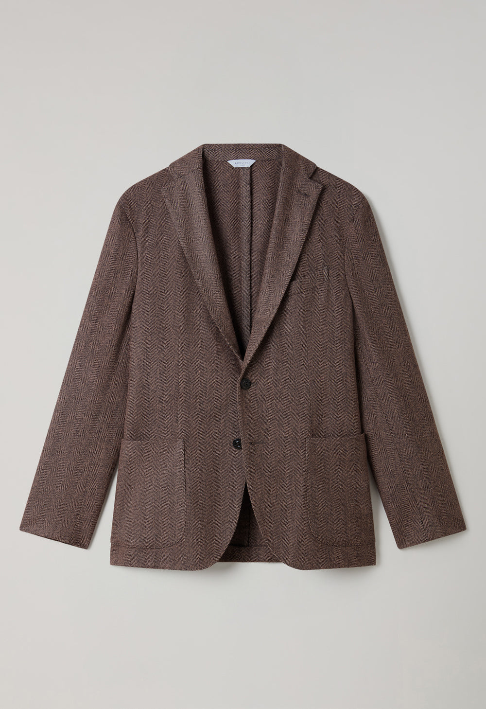 Mauve Garment Dyed Wool Herringbone K-Jacket