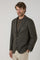 Taupe Garment Dyed Wool Herringbone K-Jacket