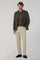 Taupe Garment Dyed Wool Herringbone K-Jacket