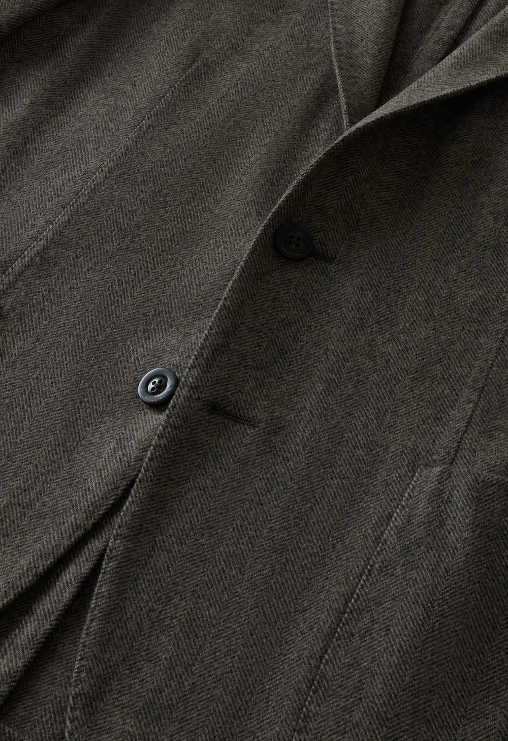 Taupe Garment Dyed Wool Herringbone K-Jacket