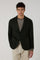Dark Green Garment Dyed Wool Herringbone K-Jacket